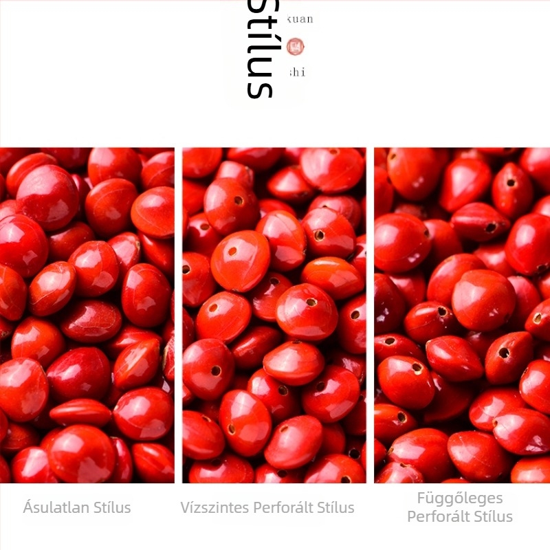 DIY ékszerekhez Bodhi magvak akácból — kézzel készített, lyukas gyöngyök karkötőkhez