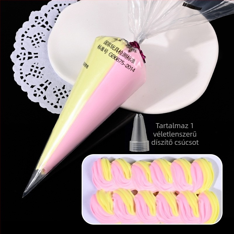 DIY krém ragasztó ékszerkészítéshez — epoxi kezelt műanyag/gyanta, rajzfilm-stílus, friss és édes