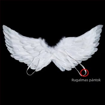 Angyalszárnyak hátra, gyerekeknek, kézzel készített tollas cosplay rekvizit