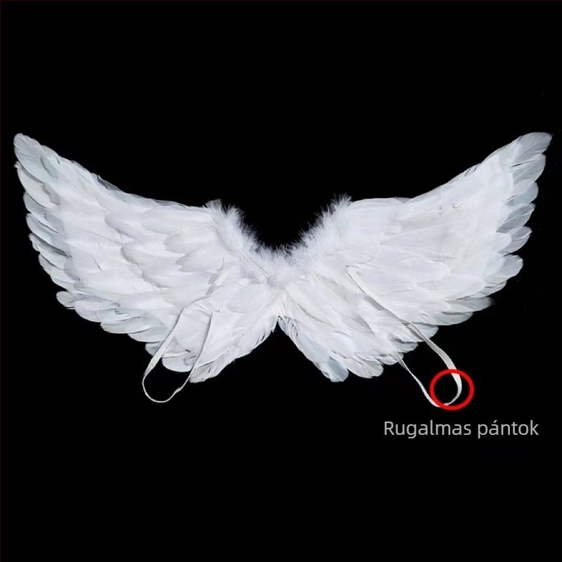 Angyalszárnyak hátra, gyerekeknek, kézzel készített tollas cosplay rekvizit