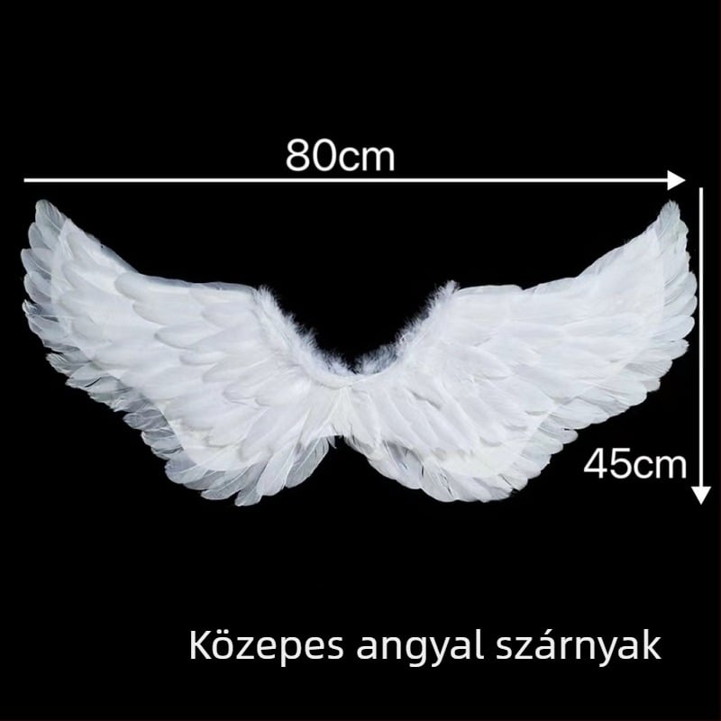 Angyalszárnyak hátra, gyerekeknek, kézzel készített tollas cosplay rekvizit