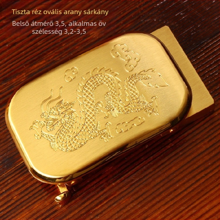 Automata övcsat, tiszta réz, férfi övcsat, kínai stílus