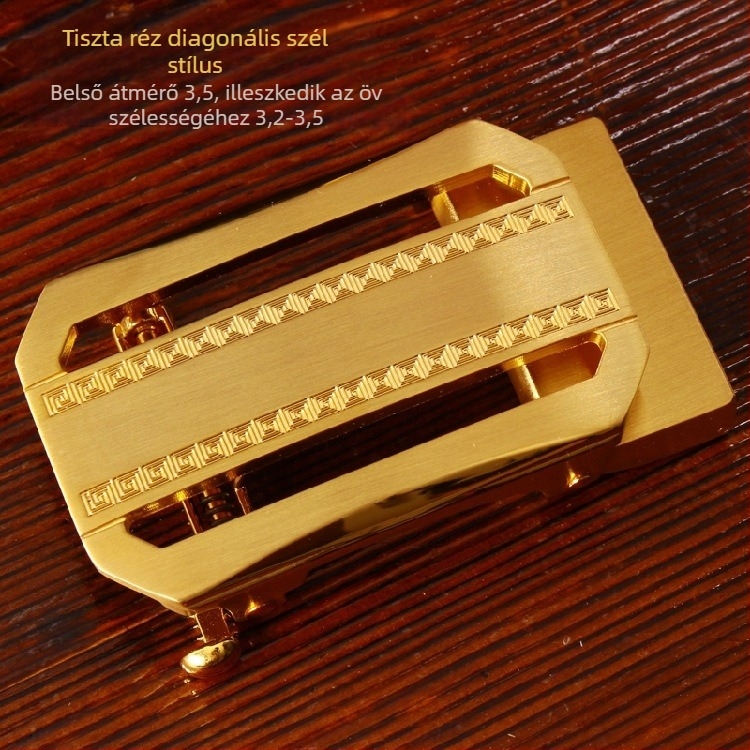 Automata övcsat, tiszta réz, férfi övcsat, kínai stílus