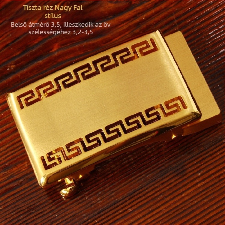 Automata övcsat, tiszta réz, férfi övcsat, kínai stílus