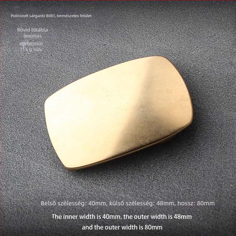 Réz övcsat, sima csat, retro stílus; testreszabás elérhető; 2020 nyári kiadás