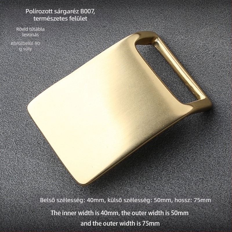 Réz övcsat, sima csat, retro stílus; testreszabás elérhető; 2020 nyári kiadás