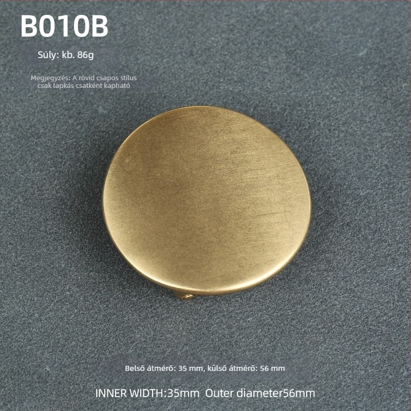 Réz övcsat, sima csat, retro stílus; testreszabás elérhető; 2020 nyári kiadás