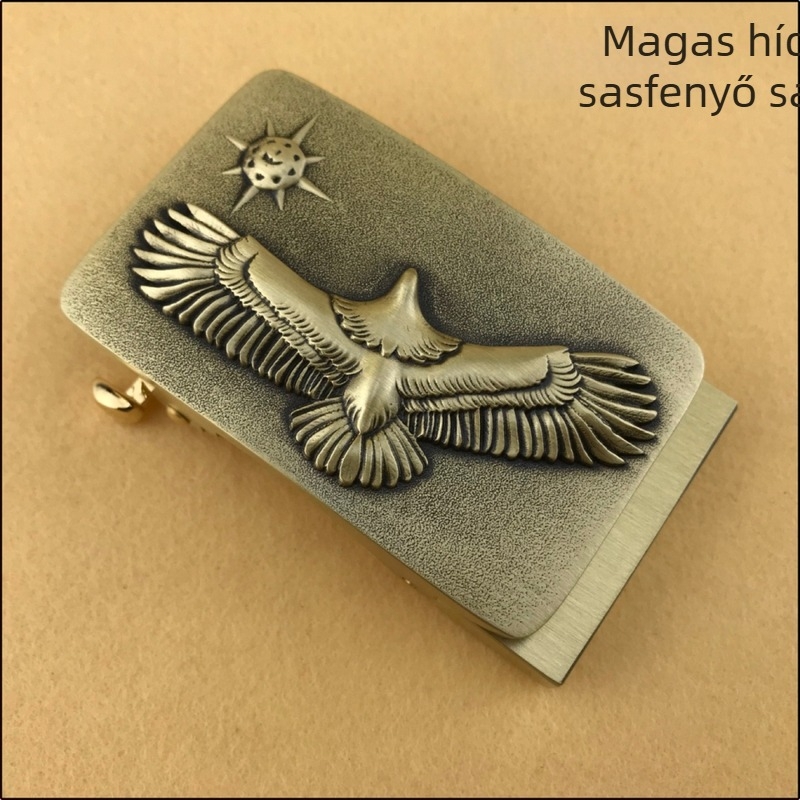 Rézből készült automata övcsat, retro stílus, szabadidőhöz.