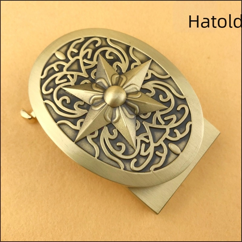 Rézből készült automata övcsat, retro stílus, szabadidőhöz.