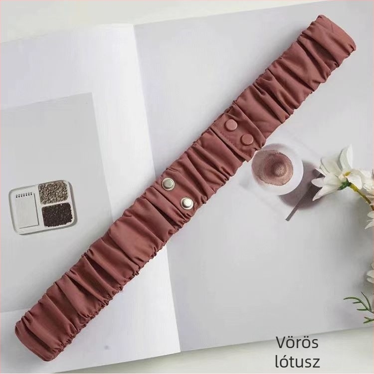 Gumis derékszíj pehelykabáthoz – ötvözet csat, pattintós zár, 2–4 cm széles, minimalist stílus, tél 2024