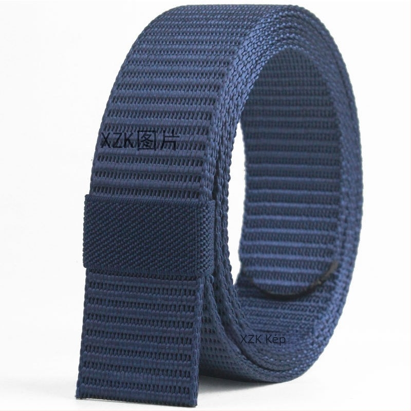 Automata csattal ellátott fonott nylonöv, lyukak és fogak nélkül; szélesség 3,4 cm, vastagság 3 mm, mesterséges nylonból