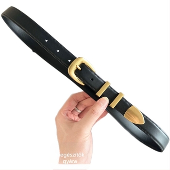 Valódi bőr öv tűcsattal, szélesség 2-4 cm, univerzális stílus, egyszerű, könnyed luxus