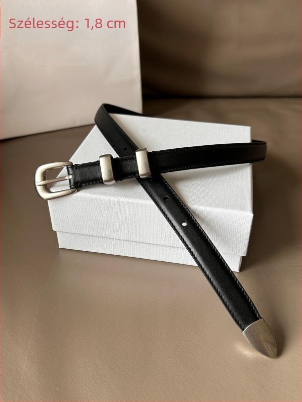 Valódi bőr öv tűcsattal, szélesség 2-4 cm, univerzális stílus, egyszerű, könnyed luxus