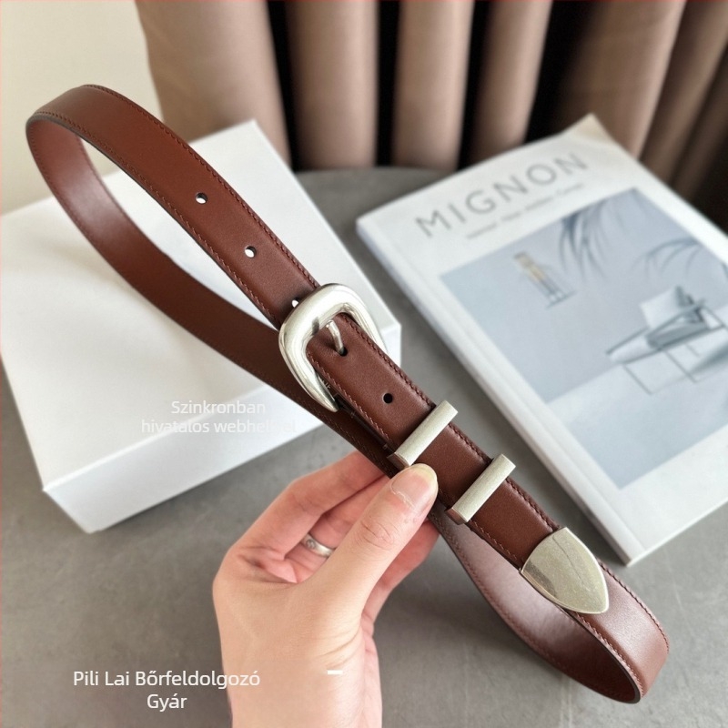 Valódi bőr öv tűcsattal, szélesség 2-4 cm, univerzális stílus, egyszerű, könnyed luxus