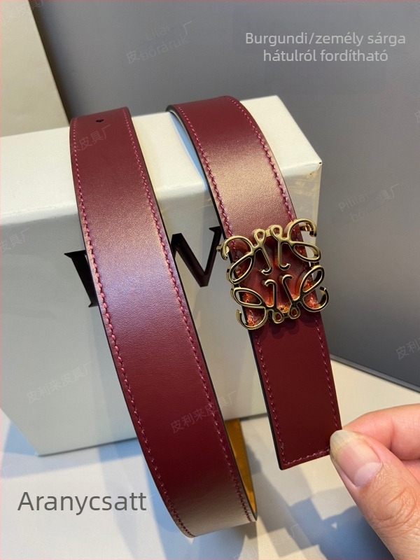 Női öv valódi bőrből (első réteg marhabőrből) réz csattal, sima zárás, sokoldalú stílus, elektroplátolás befejezés