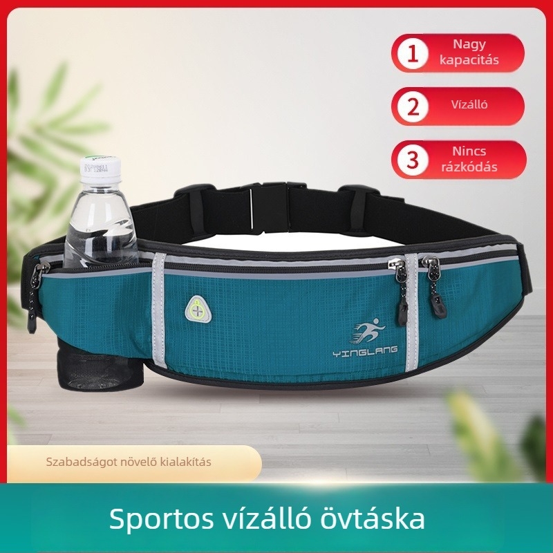 Szabadtéri sport deréktáska — Nylon, lélegző, vízálló, kopásálló, tehercsökkentő