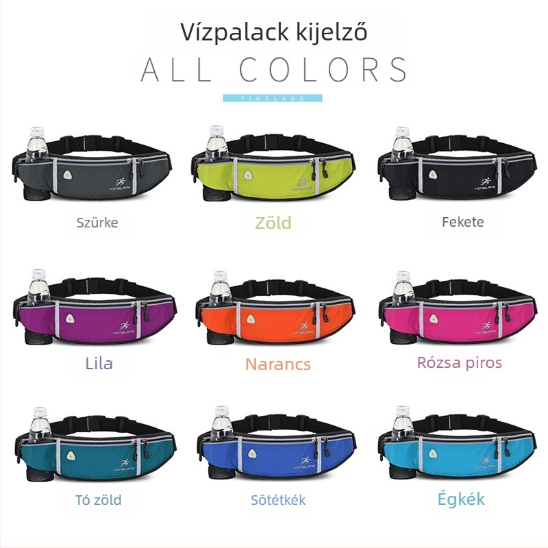Szabadtéri sport deréktáska — Nylon, lélegző, vízálló, kopásálló, tehercsökkentő