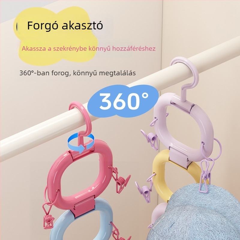 Kalapok tároló csipesz állvány - műanyag, összecsukható, modell 1, márka Orange Words