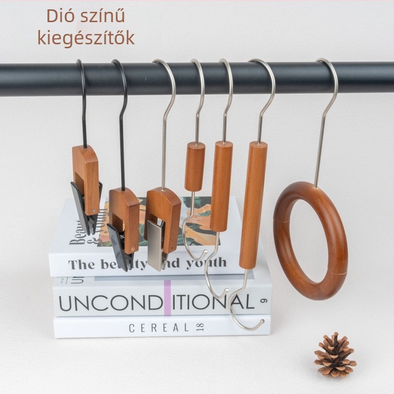 Fából készült sálrács U-alakú csipeszekkel női ruházathoz, Lipu Guangxi eredet, modern design