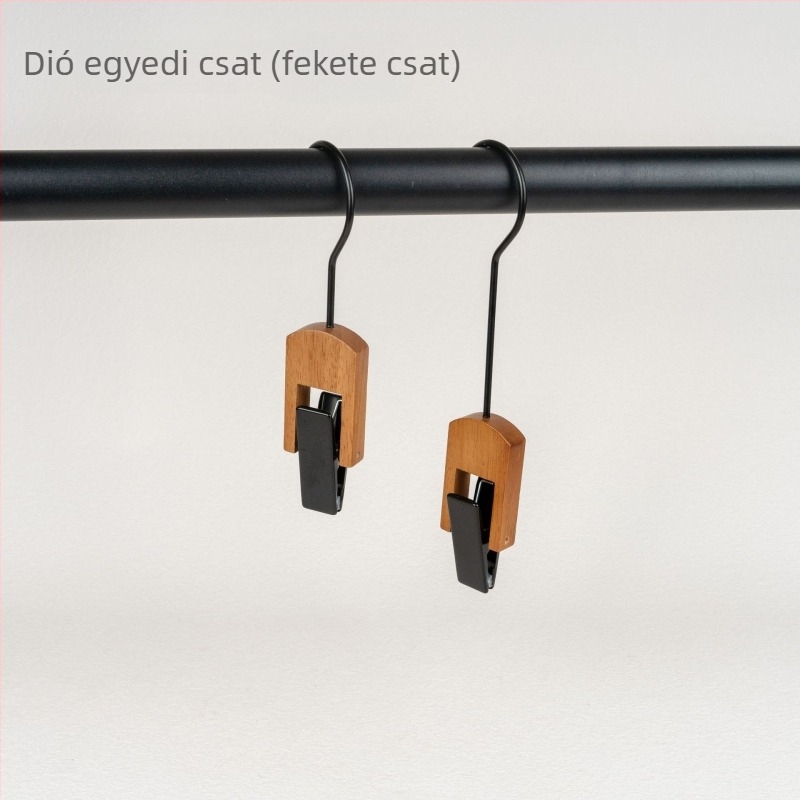 Fából készült sálrács U-alakú csipeszekkel női ruházathoz, Lipu Guangxi eredet, modern design