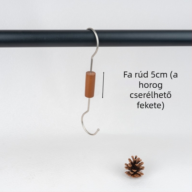 Fából készült sálrács U-alakú csipeszekkel női ruházathoz, Lipu Guangxi eredet, modern design