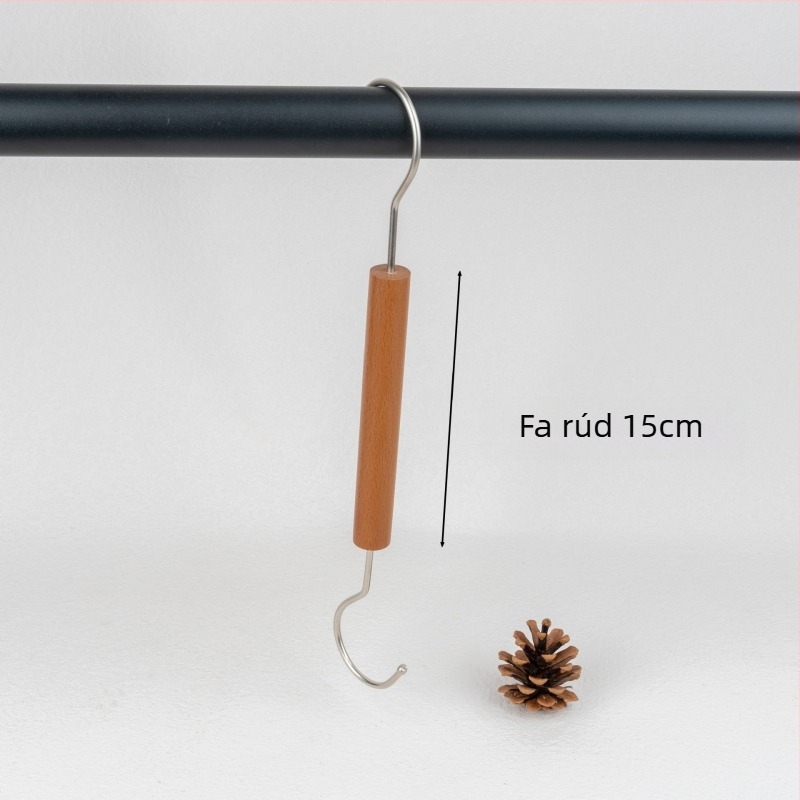 Fából készült sálrács U-alakú csipeszekkel női ruházathoz, Lipu Guangxi eredet, modern design