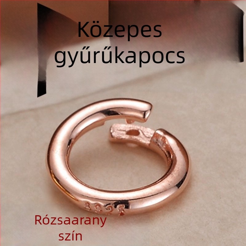 S925 Sterling ezüst – nyitott csat, kör alakú medál karkötő és nyaklánc DIY ékszer kiegészítő