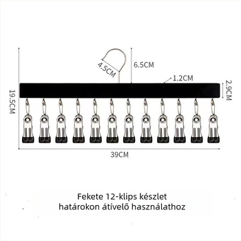Fából készült tároló klippek – 10 vagy 12 darabos változat, fehérneműhöz, zoknikhoz és ruhákhoz, modern minimalist dizájn