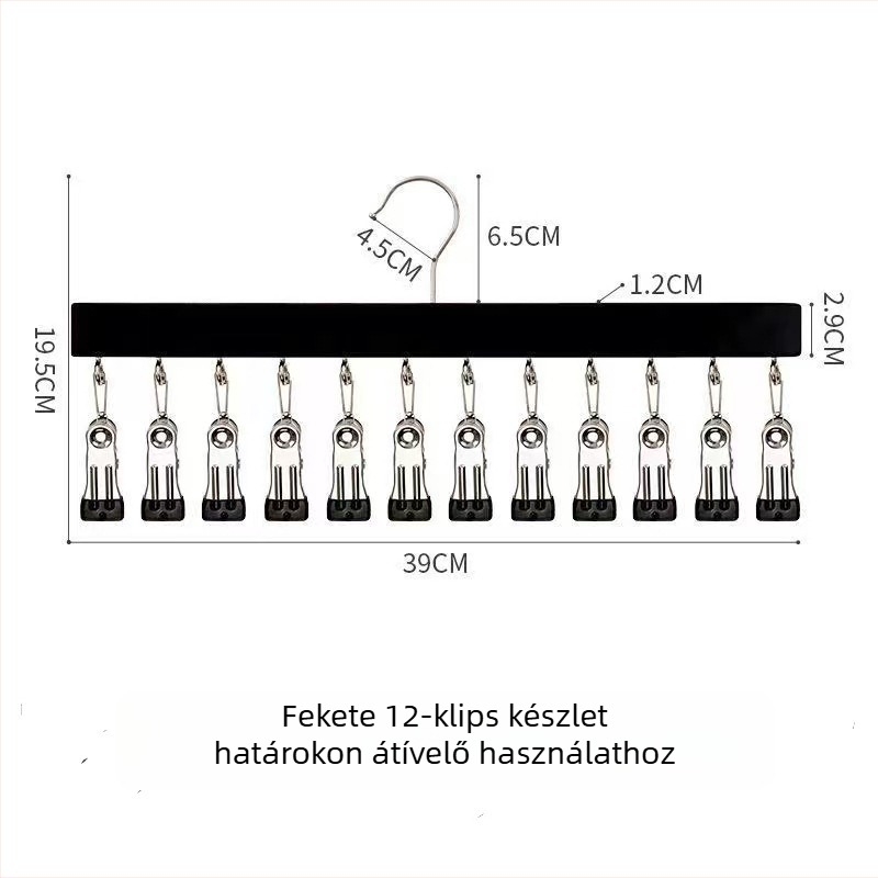 Fából készült tároló klippek – 10 vagy 12 darabos változat, fehérneműhöz, zoknikhoz és ruhákhoz, modern minimalist dizájn