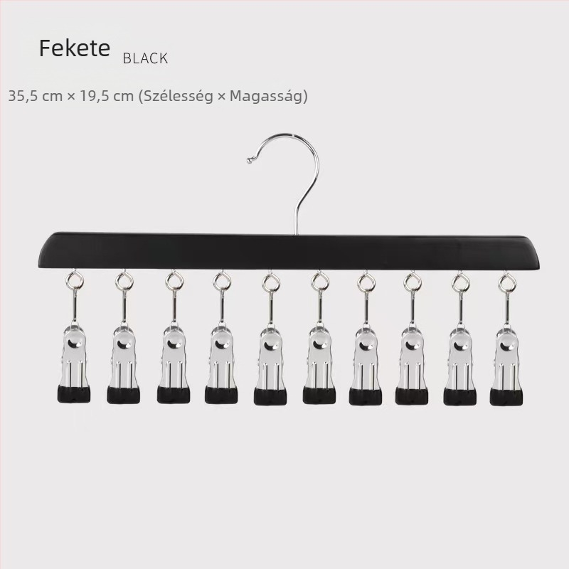 Fából készült tároló klippek – 10 vagy 12 darabos változat, fehérneműhöz, zoknikhoz és ruhákhoz, modern minimalist dizájn