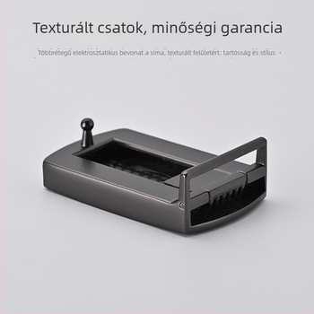 Férfi övcsat – cinkötvözetből, téglalap alakú sima csat, üzleti stílus, minden szezonban, 2024 tavasz.