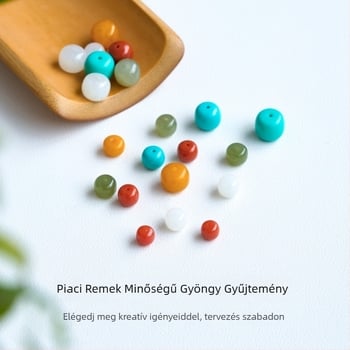 Szabad gyöngyök – kristályból, kör alakú, cseppolajos feldolgozás, nemes mintázat