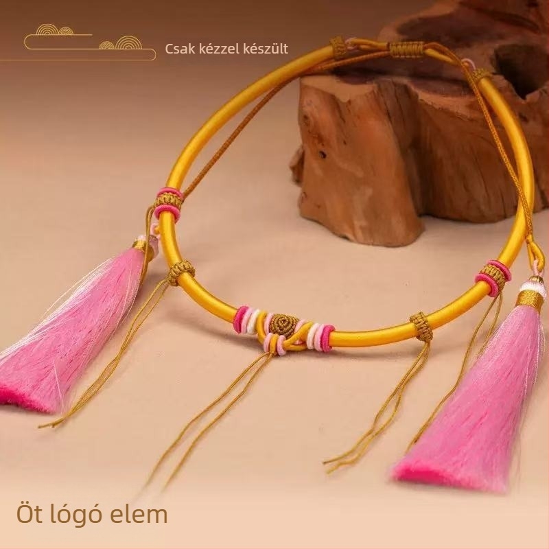 Baba nyakörv U-alakú huzal medállal, 41–50 cm kerület, O lánc, állítható