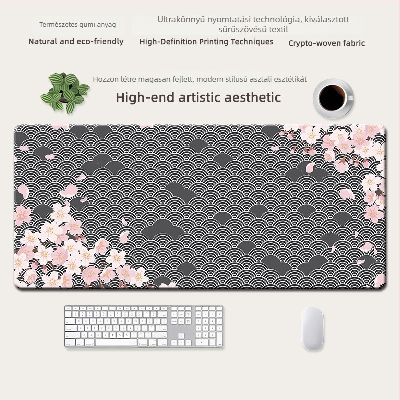 Egérpad természetes gumi alapanyagból, csúszásmentes, hőtranszfer nyomtatás, OEM testreszabás