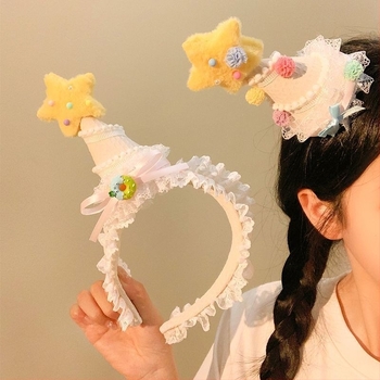 Cosplay hajdísz – csillag alakú diadém, Lolita stílusú, fotóprop; kategória: Cosplay Clothing Props; külföldi kivitel exkluzív
