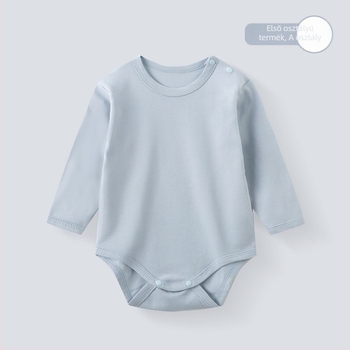 Újszülött uniszex pamut overál, hosszú ujjú, pull-over stílus, 100% pamut