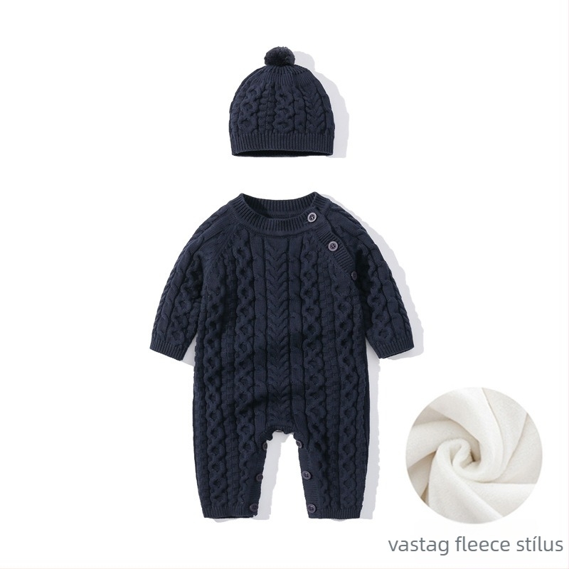 Baba overál, 100% pamut, fleece bélés, hosszú ujjú, elöl gombos zárás