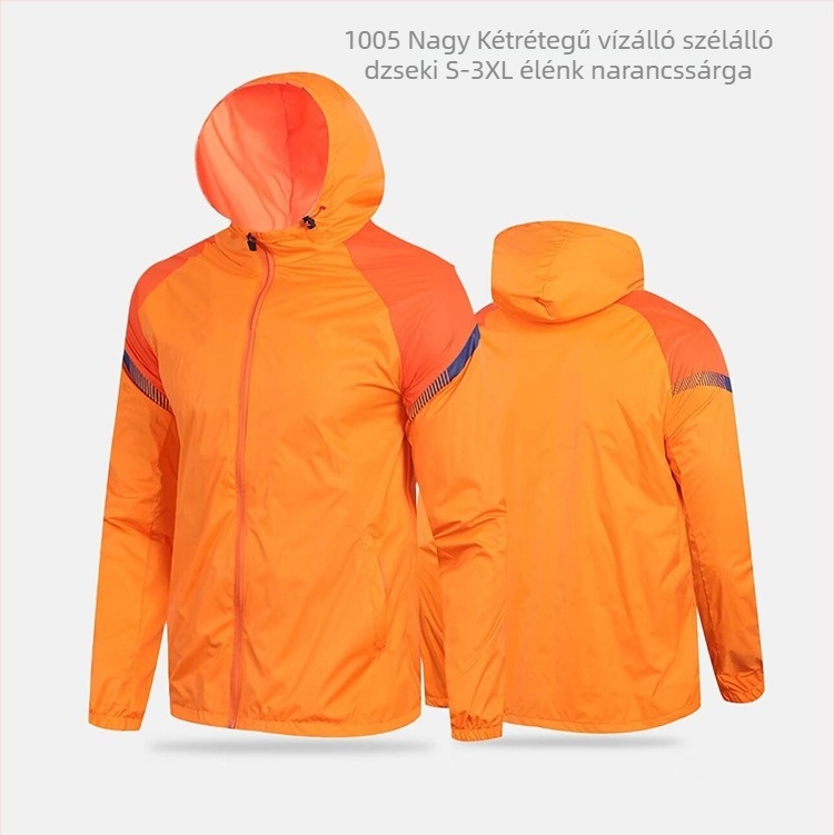 Gyerekeknek készült futballhoz kapucnis szélvédő kabát, uniszex, nylon bélés, kültéri edzésekhez, téli–tavaszi–ősz