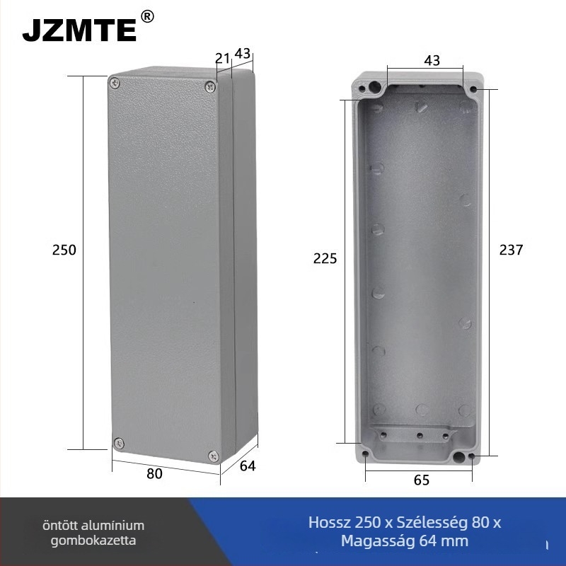 Öntvény alumínium kültéri vízálló termináldoboz, 440V felett, JZMTE, importált