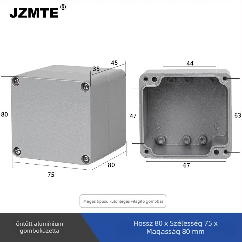 Öntvény alumínium kültéri vízálló termináldoboz, 440V felett, JZMTE, importált