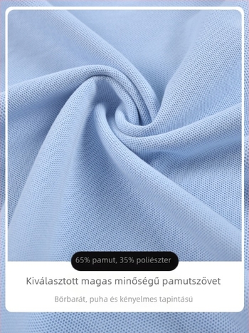 Pamut polo nyári 2024-re, csíkos vagy egyszínű minta, 140 cm felett gyermekeknek.