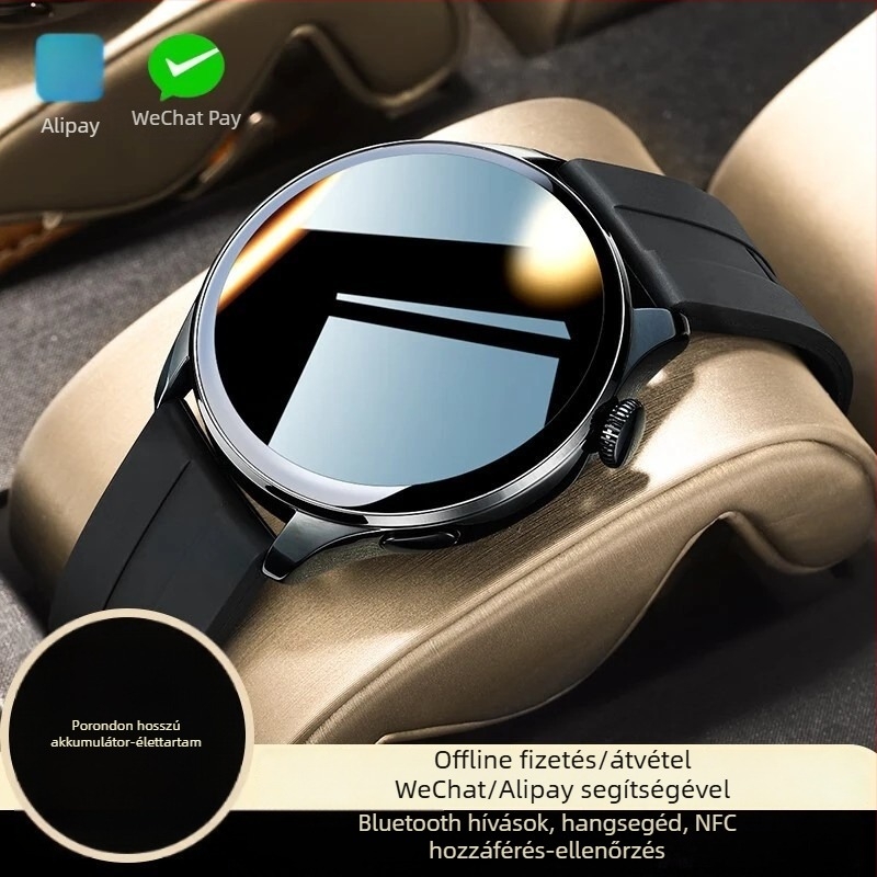GT8 Okosóra S12 Bluetooth hívásokkal, pulzusmérés, vízálló, TFT kijelző, mágneses töltés