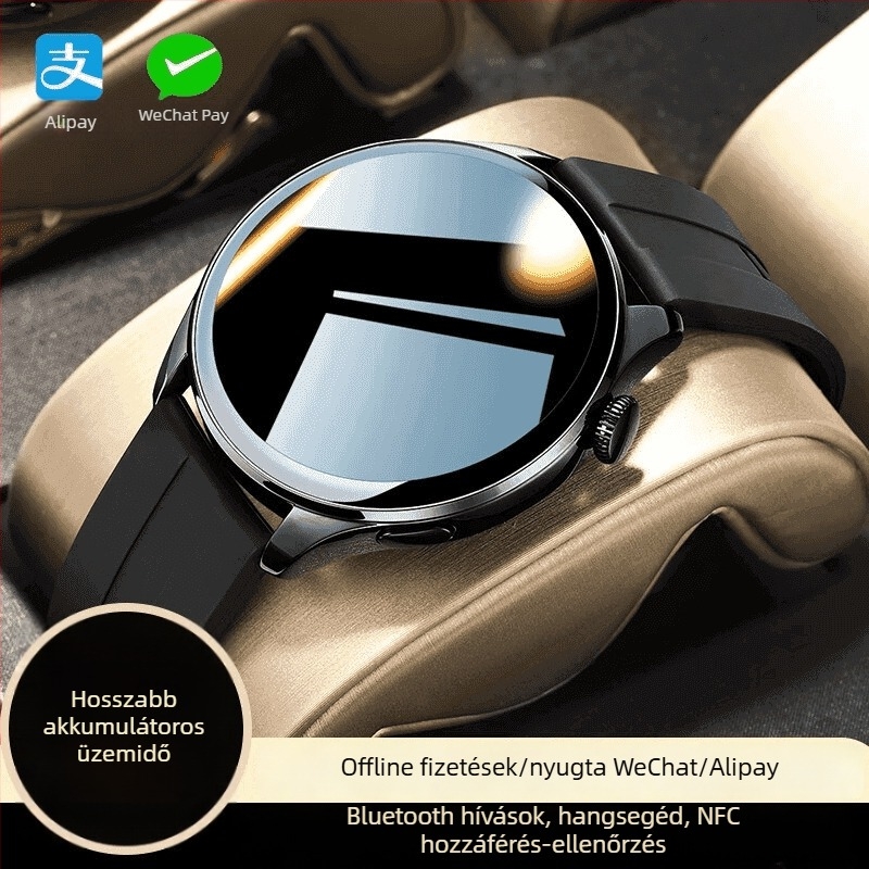 GT8 Okosóra S12 Bluetooth hívásokkal, pulzusmérés, vízálló, TFT kijelző, mágneses töltés
