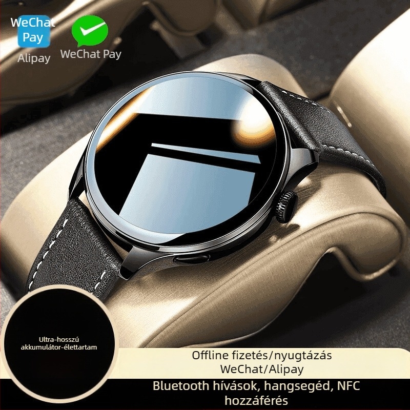 GT8 Okosóra S12 Bluetooth hívásokkal, pulzusmérés, vízálló, TFT kijelző, mágneses töltés