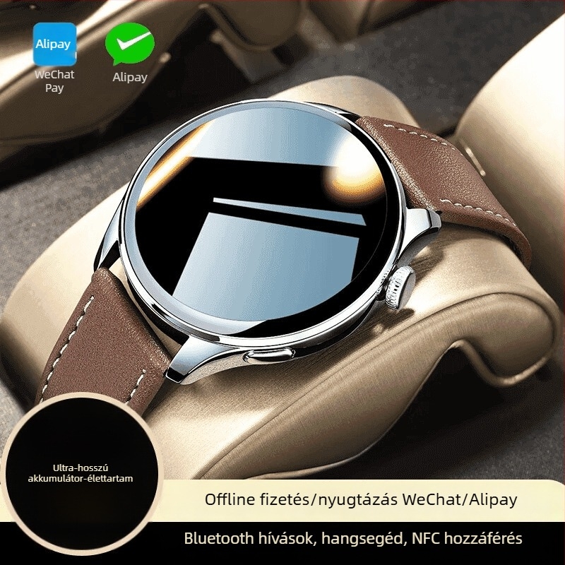 GT8 Okosóra S12 Bluetooth hívásokkal, pulzusmérés, vízálló, TFT kijelző, mágneses töltés