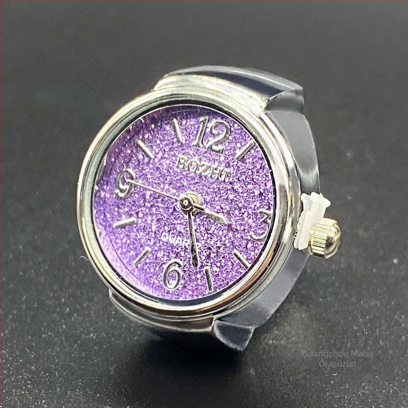 Gyűrűs óra ötvözetes tokkal, SL68 kvarc mozgás, rozsdamentes acél szíj, kerek számlap <=20 mm, vastagság 8 mm