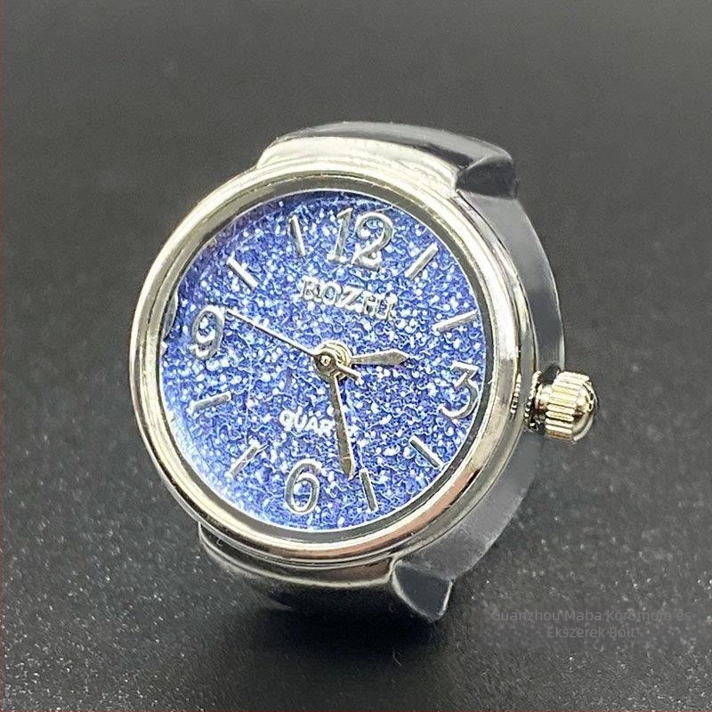 Gyűrűs óra ötvözetes tokkal, SL68 kvarc mozgás, rozsdamentes acél szíj, kerek számlap <=20 mm, vastagság 8 mm