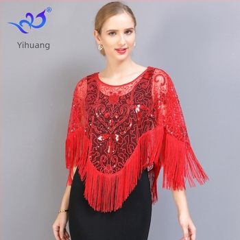 Plusz méretű hálós köpeny bojttal, szabálytalan sál-pulóver poncsó, cheongsam-stílusú ruha