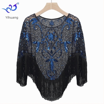 Plusz méretű hálós köpeny bojttal, szabálytalan sál-pulóver poncsó, cheongsam-stílusú ruha