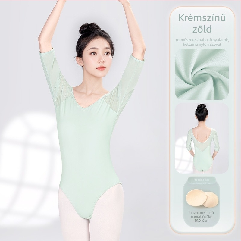 Felnőtt nőknek szóló balett táncruha nylon 95% anyagból, 90% pamut bélés, nyár, balett, latin és néptánc